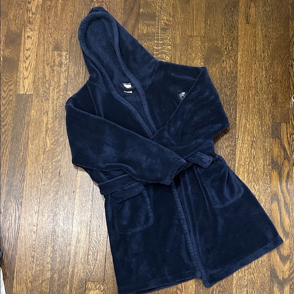 Gap Kids Navy Fleece Pajama Robe